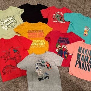 2T Kids Graphic T-Shirts Assortment x9